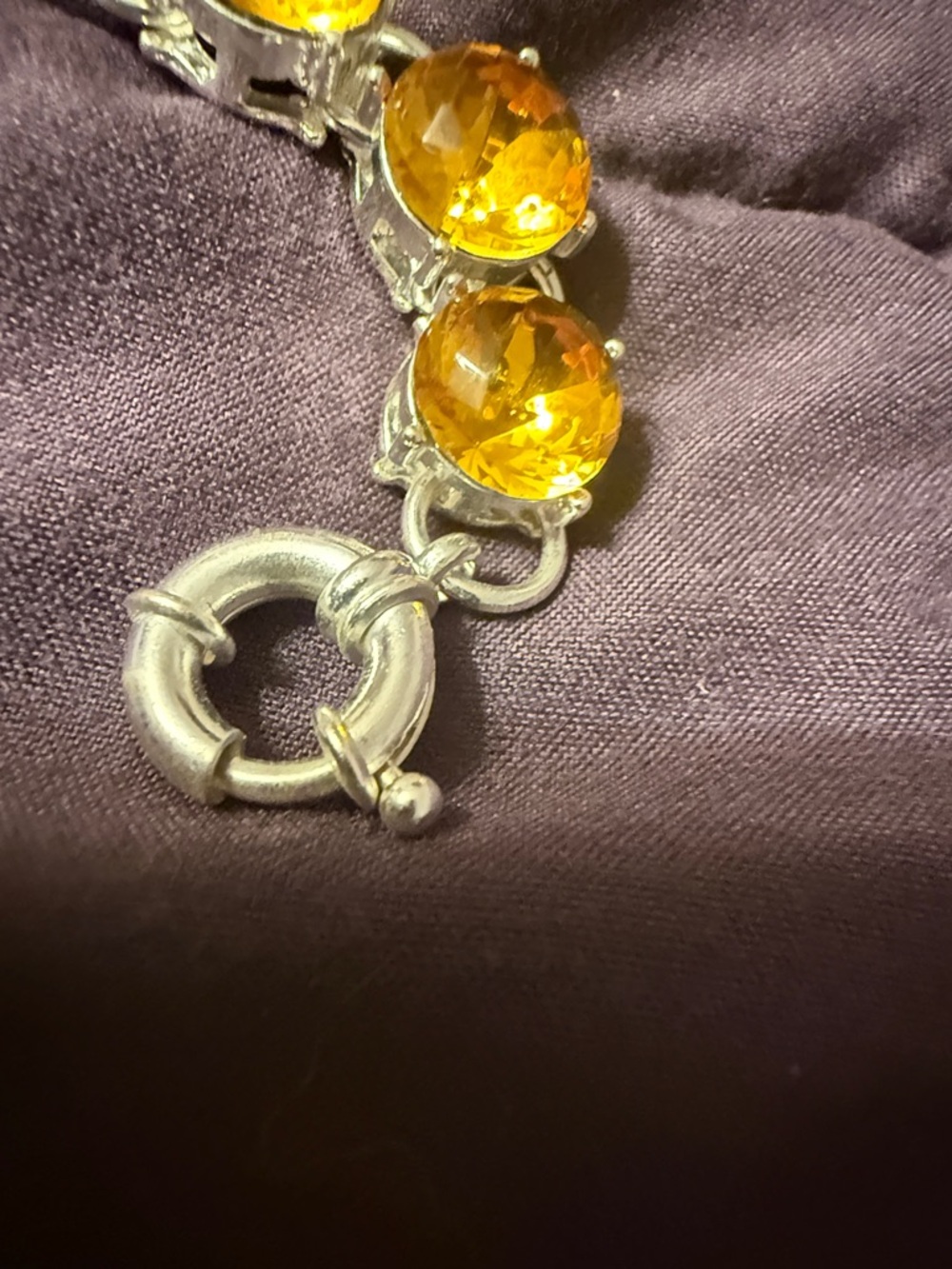 Yellow Crystal Tennis Bracelet - Unbranded - Picture 3 of 6